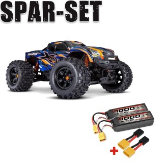 Traxxas 77096-4 X-Maxx 1:7 8S RTR TSM 8S VXL Belted Tires  + 2  4S Lipo 7000mAh