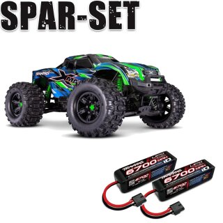 Traxxas 77096-4 X-Maxx 1:7 8S RTR TSM 8S VXL Belted Tires  + 2  4S Lipo 6700mAh