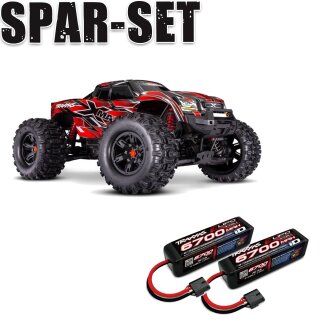 Traxxas 77096-4 X-Maxx 1:7 8S RTR TSM 8S VXL Belted Tires  + 2  4S Lipo 6700mAh