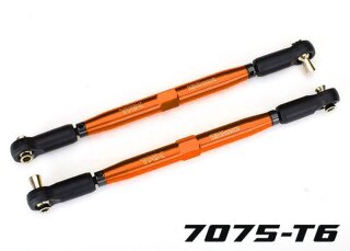 Traxxas 7748-ORNG Vorspurstange 7075-T6 Aluminium orange 157mm (2) X-Maxx