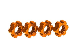 Traxxas 7756-ORNG Radmitnehmer Aluminium orange (4) X-Maxx