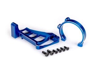 Traxxas 10262-BLUE Motorhalter blau Alu für 3483