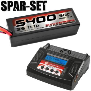 LiPo-Einsteiger Set T-Plug: Computer-Lader 7A 80W + 3S 11,1V 5400mAH 50C Akku