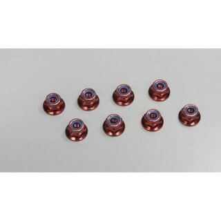 Kyosho Stopbundmuttern Rot M4x5.6mm (8)