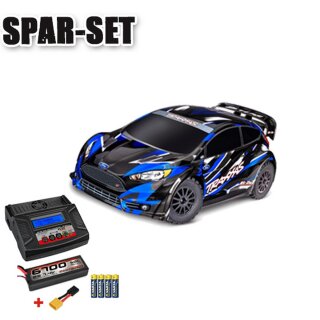Traxxas 74154-4 Ford Fiesta ST Rally 1:10 4WD TQ BL-2S - RTR Set Blau