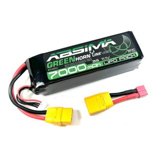 Absima 4140021 Greenhorn Vol.2 LiPo 3S 11,1V-50C 7000 SC (XT90/T-Plug)