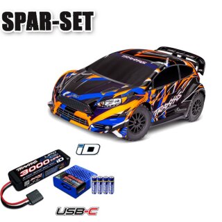 Traxxas 74276-4 Ford Fiesta ST Rally VXL brushless 1:10 RTR - 2S Set Orange
