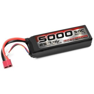 mobo-racing LiPo 2S 7,4V 5000mAh 50C Akku T-Plug Semi-Soft Case T-Plug
