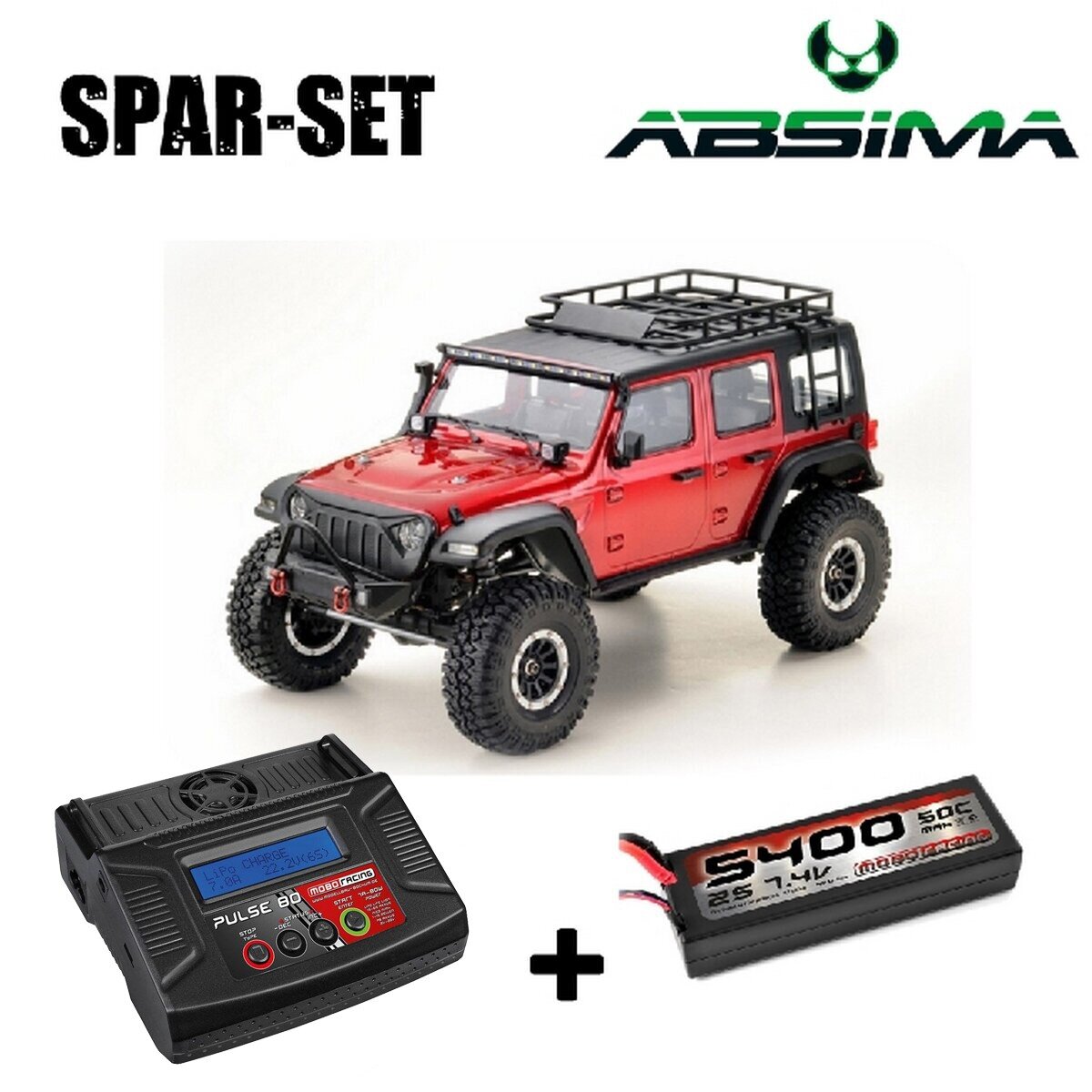 Absima SHERPA-PRO Crawler CR3.4 1:10 EP Metallic Rot 4WD RTR 2