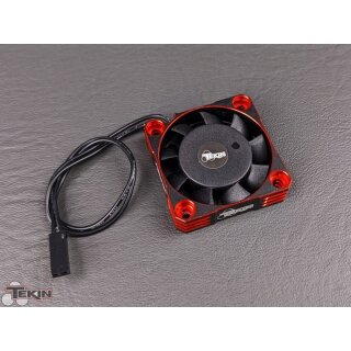 Tekin TTE3864 Lüfter 40x40x10 Hiflow blk/red - 2pin 2.5mm plug 180mm 26awg