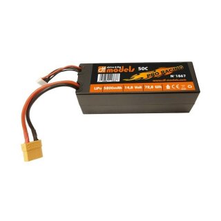 DF-Models 1867 Lipo-Akku 4S 14,8V 5200mAh 50C XT90 XT-90