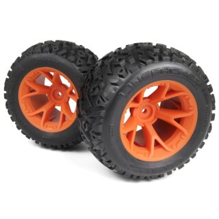 Maverick MV150681 Mounted Linebacker Tire on MT Wheel (Orange/2Stk.)