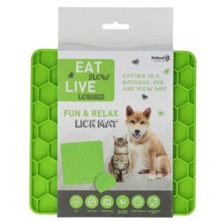Eat Slow Live Longer Schleckmatte Bienenwaben Grün