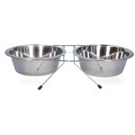 Speise- und Trinkschale Edelstahl mit Ständer...