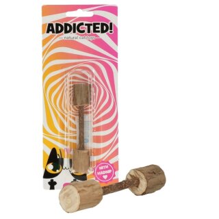 Addicted! Katzenhantel aus Holz mit Madnip