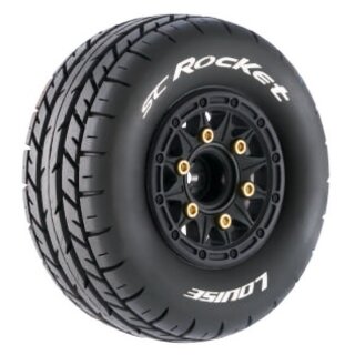 LOUISE LOUT3154SB SC-Rocket soft Felge schwarz 12/14/17mm (2) 1:10 Short Course