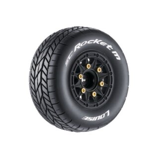LOUISE LOUT3228VB SC-Rocket Reifen M supersoft/Felge schwarz 12/14/17mm (2)