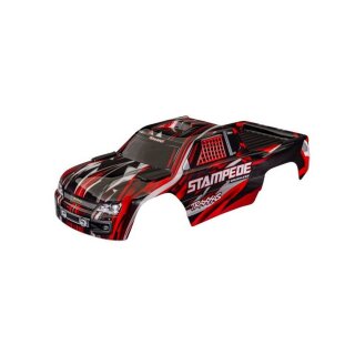 Traxxas TRX3620-RED Karosserie Stampede & VXL rot clipless mit Aufkleber