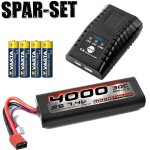 LiPo-Starter-Kit: Balancer-Lader + 4200mah 2S 7,4V Akku +...