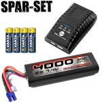 LiPo-Starter-Kit: Balancer-Lader + 4200mah 2S 7,4V Akku +...