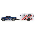 Amewi 22680 1:64 RC Pickup Die Cast mit Wohnwagenanhänger RTR blau mit Licht
