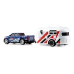 Amewi 22680 1:64 RC Pickup Die Cast mit Wohnwagenanhänger RTR blau mit Licht