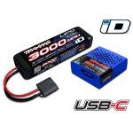 Traxxas 2985-2S 4A USB-Lader + LiPo-Akku 3000mAh 2S 7,4V...