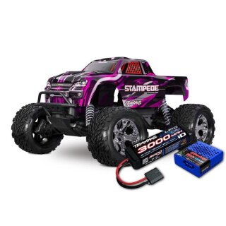 Traxxas 36354-4-PINK Stampede Brushless BL-2S 2WD MT 1:10 RTR pink Spar Set