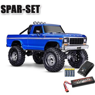 Traxxas 92046-4 TRX-4 Ford F-150 Truck 1979 High Trail 100%RTR Stater-Set blau