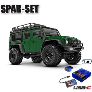 Traxxas 97054-1 TRX-4M Land Rover Defender 4x4 RTR 1:18 4WD - Starter-Set Grün
