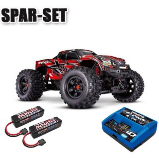 Traxxas 77096-4 X-Maxx 1:7 8S RTR TSM 8S VXL Belted Tires - 8S Starter-Set rot