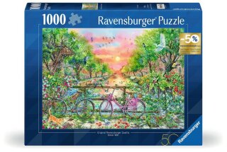 Ravensburger 01089 Verträumte Fahrräder in Amsterdam Puzzle 1000 Teile