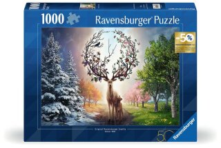 Ravensburger 01088 Der magische Hirsch & die vier Jahreszeiten Puzzle 1000 Teile