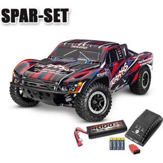 Traxxas 68386-4 Slash 4x4 VXL 1:10 Short Course Clipless - Starter-Set rot
