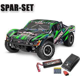 Traxxas 68386-4 Slash 4x4 VXL 1:10 Short Course Clipless - Starter-Set grün