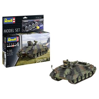 Revell 63353 1:35 Raketenjagdpanzer Jaguar 1 inkl. Farbe. Pinsel, Kleber