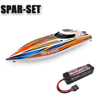 Traxxas 106064-4 Disruptor 26-Zoll V-Rumpf Rennboot - Inkl 4S LiPo Akku - orange