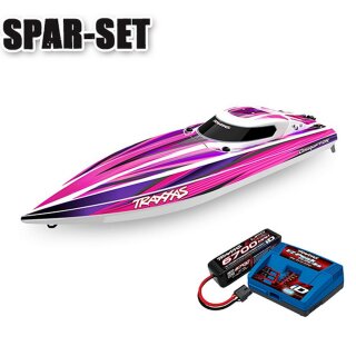 Traxxas 106064-4 Disruptor 26-Zoll V-Rumpf Rennboot - 4S LiPo Akku-Set - pink