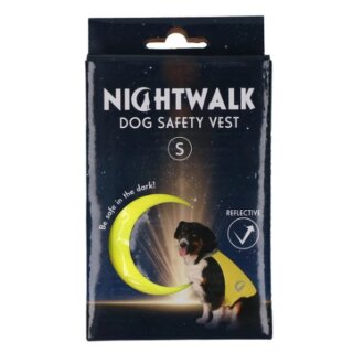 Nightwalk Sicherheitsweste für Hunde Gelb Small