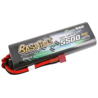 Gens Ace G-Tech LiPo Akku 2S1P 7,6V 5500mAh 60C T Plug Bashing Series Hardcase