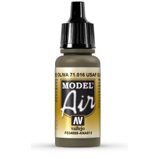 Vallejo 771016 Model Air - Olivgrau, USAF, 17 ml für Airbrush