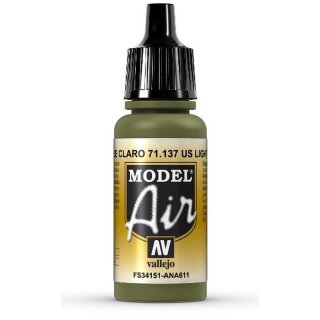 Vallejo 771137 Model Air - US Hellgrün, 17 ml für Airbrush