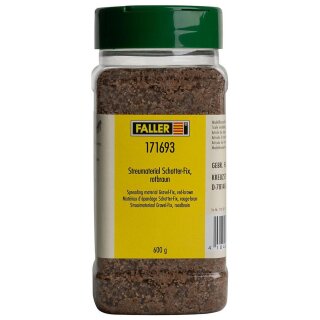 Faller 171693 Streumaterial Schotter-Fix, rotbraun, 600g Spur H0