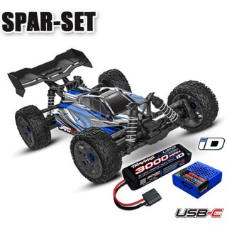 Traxxas 90154-4 JATO 4x4 Brushless BL-2S Clipless HD - 2S LiPo Set blau