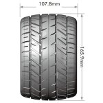 LOUISE LOUT3217X MT-ROCKET 1:8 sport 3.8 Felge schwarz (2) Offset Hex 17mm