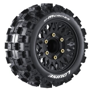 LOUISE LOUT3272SX ST-MTCROSS 1:10 soft 2.8 Felge schwarz (2) Hex 12mm,14,17mm