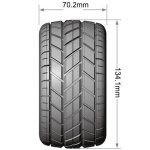 LOUISE LOUT3307SX MT-ROCKET MFT 1:10 soft 2.8 Felge schwarz (2) Hex 12,14,17mm