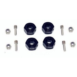 GPM Aluminium Hex Adapter 12x7mm schwarz (4 Stk.) Granite, Big Rock, Senton