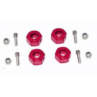 GPM Aluminium Hex Adapter 12x7mm rot (4 Stk.) Granite, Big Rock, Senton