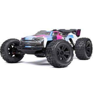 Arrma ARA8608V6T2 KRATON 6S V6 4X4 BLX Brushless 1:8 Speed MT RTR, Blau/Pink
